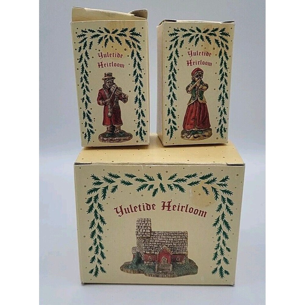 RUSS Holiday Yuletide Heirloom figurines set of 3